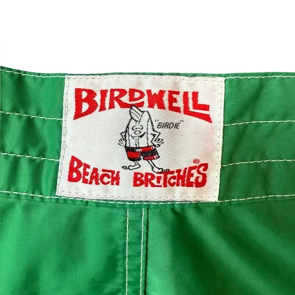 Birdwell Beach Britches Swimming Board Shorts Green Apple Size 35 - Picture 7 of 9